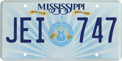 MS license plate JEI747