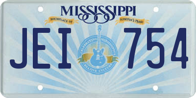 MS license plate JEI754