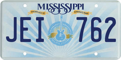 MS license plate JEI762