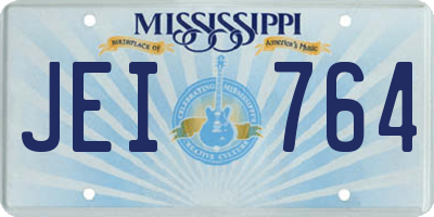 MS license plate JEI764