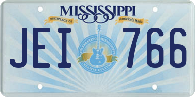 MS license plate JEI766
