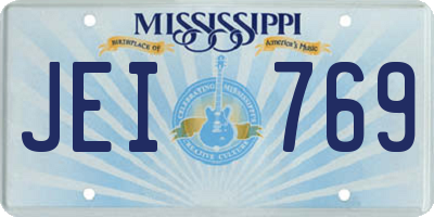 MS license plate JEI769