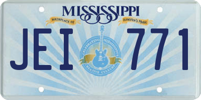 MS license plate JEI771