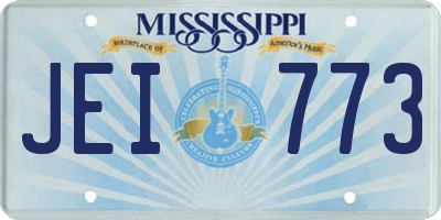 MS license plate JEI773