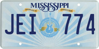MS license plate JEI774