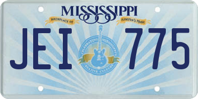 MS license plate JEI775