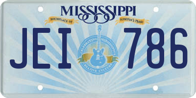 MS license plate JEI786