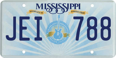 MS license plate JEI788