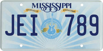 MS license plate JEI789