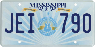 MS license plate JEI790