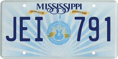 MS license plate JEI791