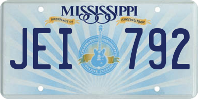 MS license plate JEI792
