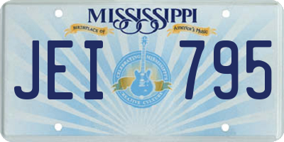 MS license plate JEI795