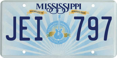 MS license plate JEI797