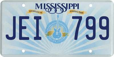 MS license plate JEI799