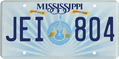 MS license plate JEI804