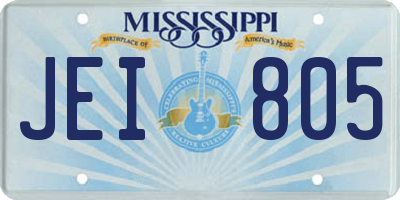 MS license plate JEI805