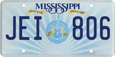 MS license plate JEI806