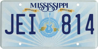 MS license plate JEI814