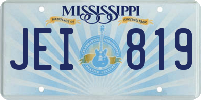 MS license plate JEI819