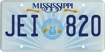 MS license plate JEI820