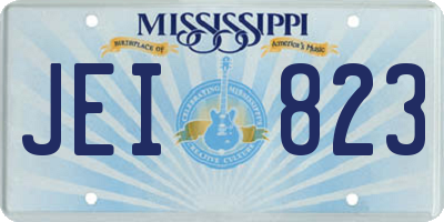 MS license plate JEI823