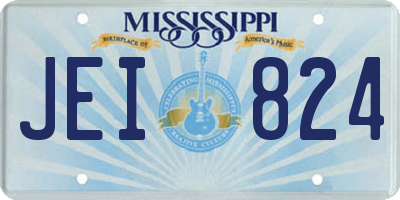 MS license plate JEI824