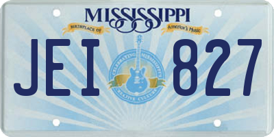 MS license plate JEI827