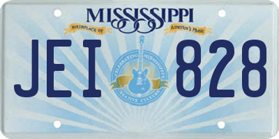 MS license plate JEI828