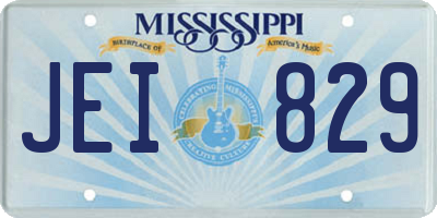MS license plate JEI829