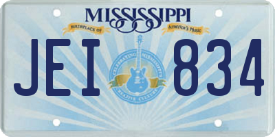 MS license plate JEI834