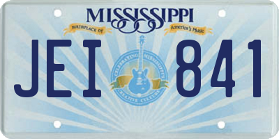 MS license plate JEI841