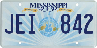 MS license plate JEI842