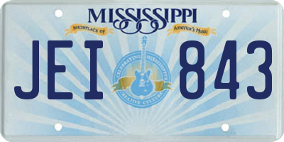 MS license plate JEI843