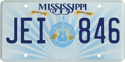MS license plate JEI846