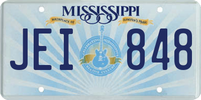 MS license plate JEI848