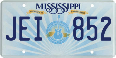 MS license plate JEI852