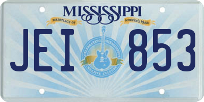 MS license plate JEI853
