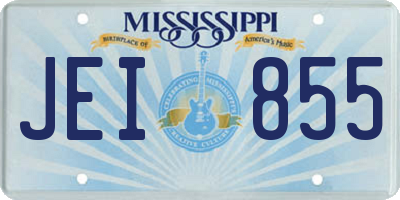 MS license plate JEI855