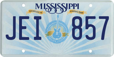 MS license plate JEI857