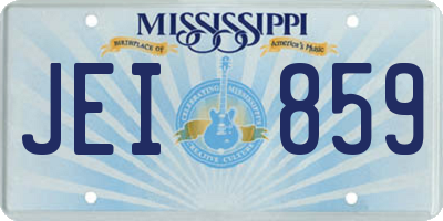 MS license plate JEI859