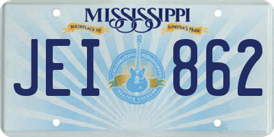 MS license plate JEI862