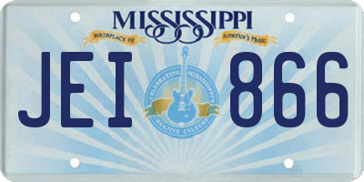 MS license plate JEI866