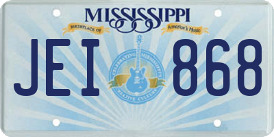 MS license plate JEI868