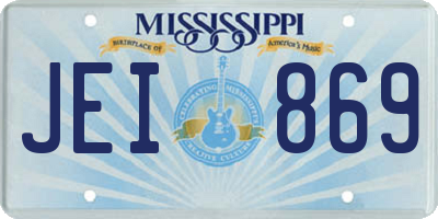MS license plate JEI869