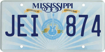 MS license plate JEI874