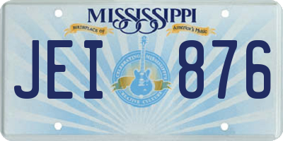MS license plate JEI876