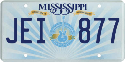 MS license plate JEI877