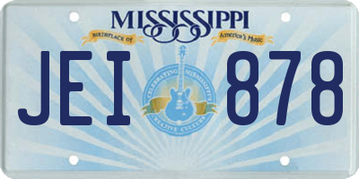 MS license plate JEI878