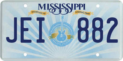 MS license plate JEI882